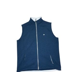 Peter Millar Men’s Warmth Fleece Vest Navy Size Large Full Zip